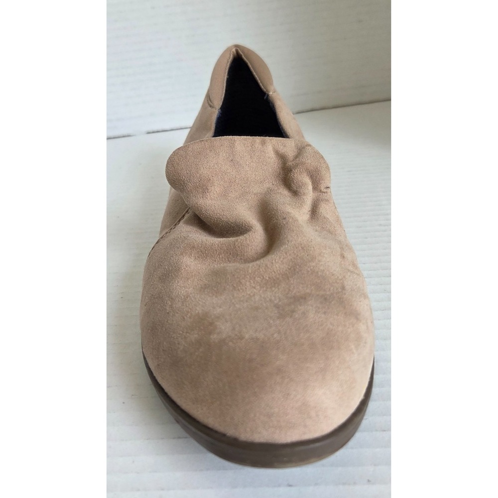 Dr. Scholl's Women Beige Suede Slip on Loafers Low Stacked Block Heel Comfort 9M - Picture 9 of 14